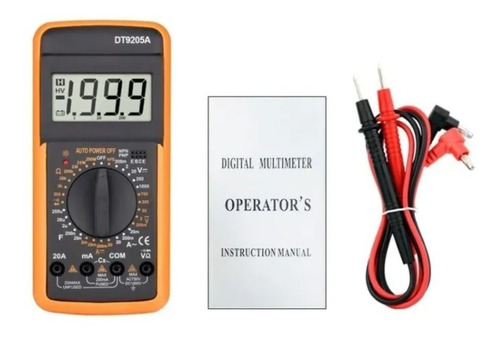 Imagen 4 de 4 de Multímetro Digital Dt-9205a Tester Multitester/ Tomasstore