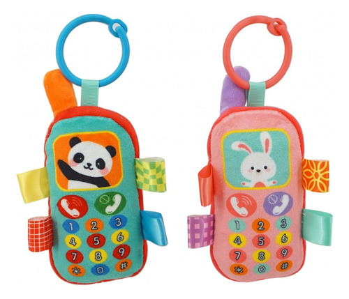 Sonajero Colgante Barral De Peluche Telefono Celular 57923 Color Verde Oso