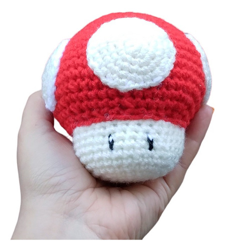 Hongo Mario Bros Videojuego Geek Amigurumi Crochet Grande