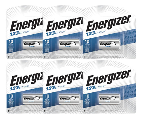 Caja X6 Pilas Litio Energizer 123 Baterias Photo Lithium 