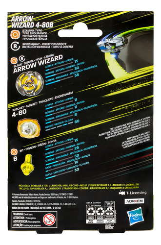 Trompo Beyblade Arrow Wizard 4-80b Amarillo