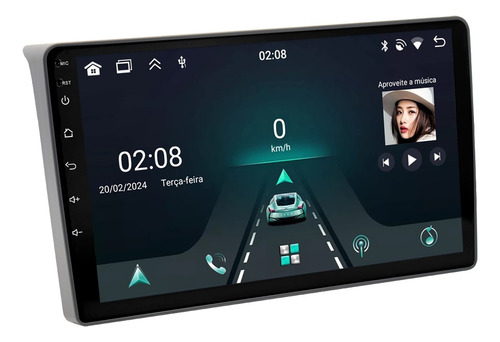 Multimidia Toyota Etios 12/19 Android Auto Carplay 9p 2cam