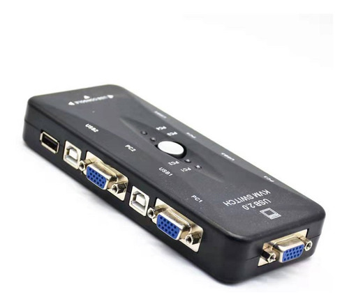 Imagen 5 de 7 de Switch Kvm 4 Puertos Usb Vga Monitor Teclado Mouse