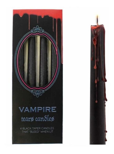 Vela Conica Gotica Halloween Lagrima Vampiro Juego 4 Red