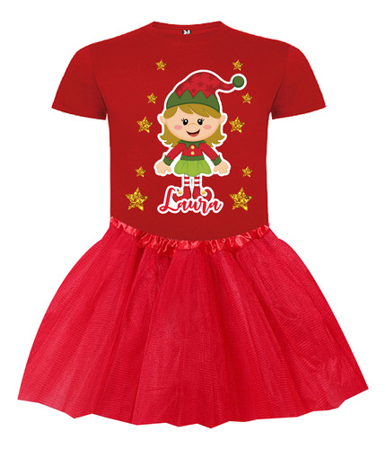 Conjunto Disfraz Niñas Snö Duendes Magicos 2021 Navidad