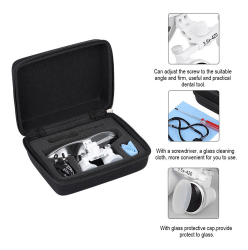 Imagen 6 de 6 de 3.5x 420mm Dental Lupa Binocular Lupa Dental Óptica