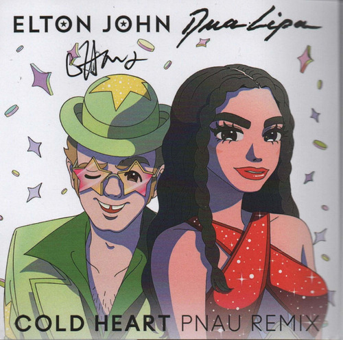 Elton John & Dua Lipa - Cold Heart - Single Autografiado