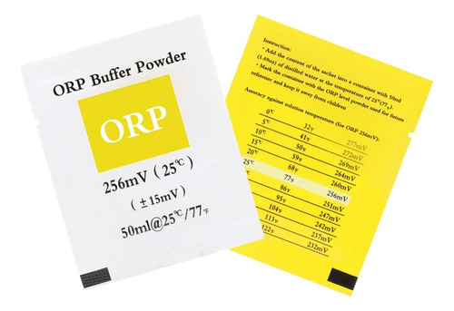 Solución Buffer Calibración Medidor Orp 256mv Polvo Calibrar