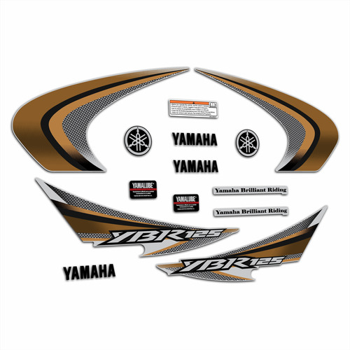 Calcos Yamaha Ybr 125 Completo Varios Colores Metalizadas