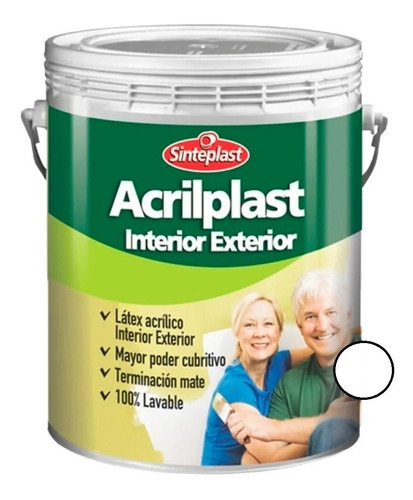 Pintura Látex Acrilplast Blanco Interior/exterior X 10 Lts