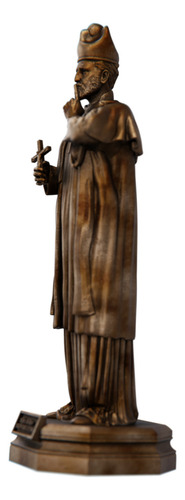 Estátua São João Nepomuceno - Mártir Do Segredo Da Confissão Cor Cor Cobre Antigo