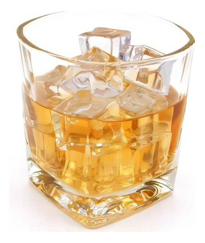 Jogo Kit 6 Copos De Vidro Whisky E Drinks Topazio 275ml