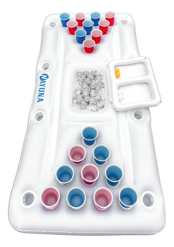 Pong Floaty For Pool With Cooler & 20 Party Cups