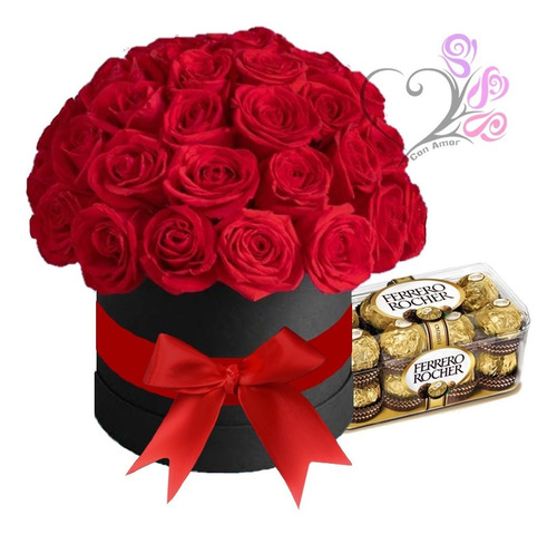Arreglos Florales 50 Rosas Rojas + Chocolates Hongo Cdmx