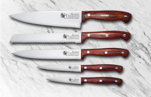 Set Cepo Trento 5 Piezas Cuchillos + Taco