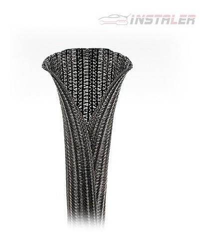 Cubre Cable Piel De Serpiente Abierta 8mm X1m Negro