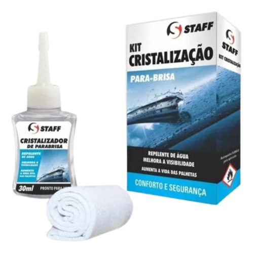 Kit Cristalização Para-brisa 30ml Staff Novo Lançamento 