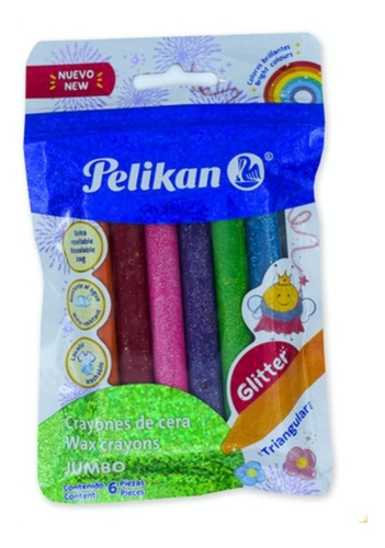 Crayolas Pelikan Jumbo Glitter X 6