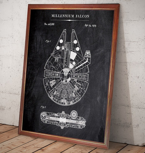 Star Wars  La Guerra De Las Galaxias Poster Halcon Milenario