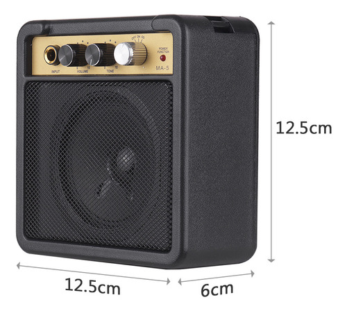 A+ Mini Amplificador De Guitarra De 5 W, Entrada De 6,35