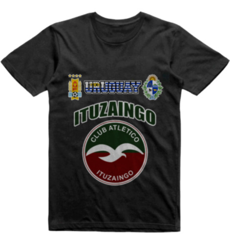 Remera Infantil Negra Uruguay Ituzaingo Punta Del Este