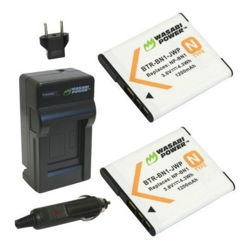 Bateria Wasabi Power Paquete De 2 Y Cargador Para Sony Npbn