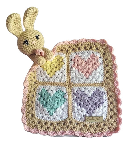 Manta De Apego Tejida A Mano Crochet, Regalo Ideal Para Bebé