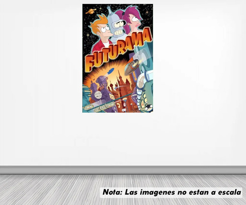 Vinil Sticker Pared 80cm Lado Futurama Modld 0063