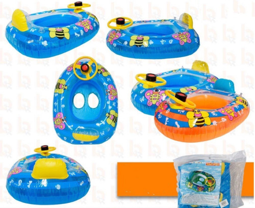 Salvavidas Flotador Inflable  Carro Volante Con Pito