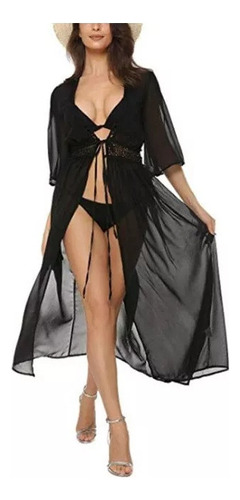 Vestido Largo Playero Para Mujer, Túnica De Pareo Con