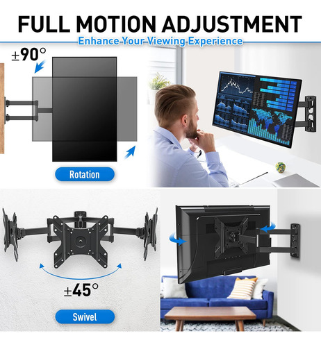 Soporte De Pared Para Monitor De Tv Mountup Con Certifica...