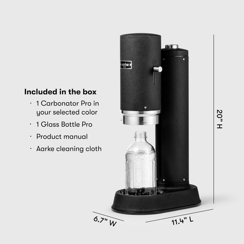 Aarke Carbonator Pro, Máquina De Agua Con Gas Negra