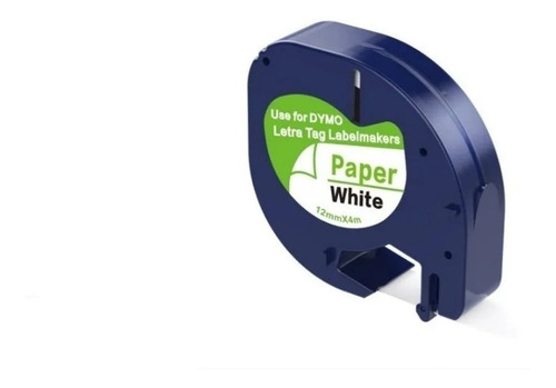 Fita Papel Compatível Dymo Letratag Xr Lt-100 12mm Branca