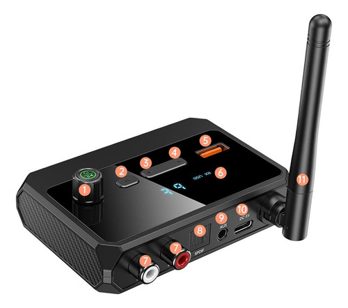 Transmisor Audio Receptor Bluetooth V5.3 Para Auriculares