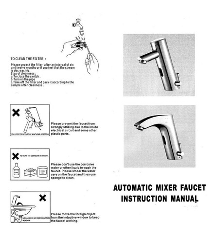 Sensor Infrarrojo Automático Fregadero Grifo Lavamanos