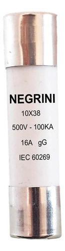 Fusivel Cartucho Porcelana Negrini 10,3x38 10,0a Cp 10x38/10