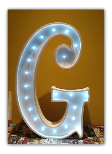 Letra Con Luz Led 50 Cm Pintada Polyfan Tu Nombre Importa