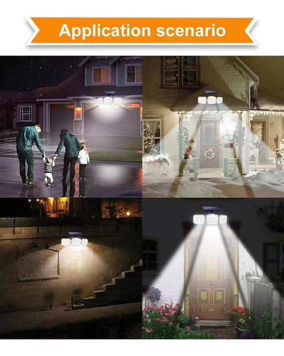 Luminaria Solar Para Jardin Con 3 Cabezas De Lamparas