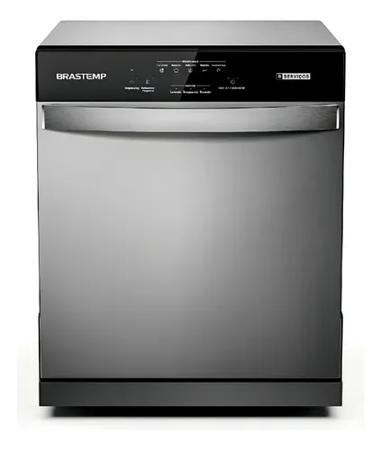Lava Louças Brastemp BLF08BS 8 Serviços Cinza - Foto oficial e menor preço