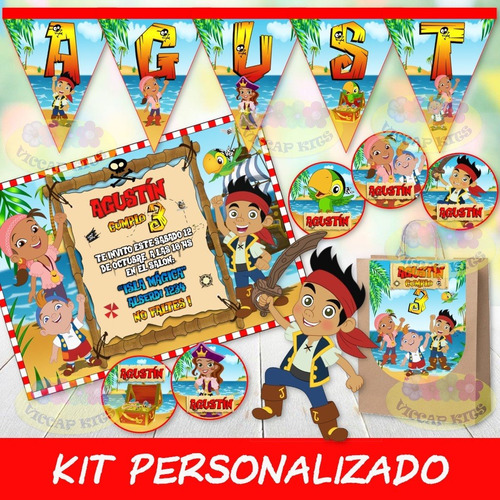 Kit Imprimible Jake El Pirata Personalizado