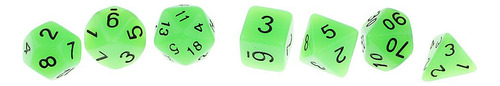 Conjunto De Dados Luminosos De 10x 7 Caras Para Juegos De