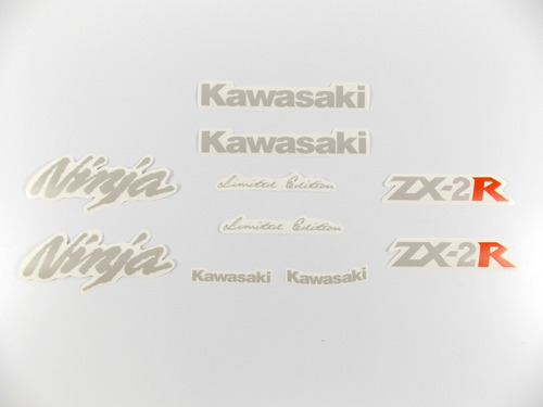 Adesivos Emblema Compatível Kawasaki Ninja Zx-2r Cinza Zx2rc