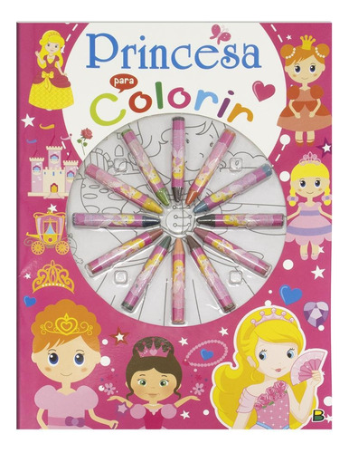 Cores em Ação! Princesa para Colorir, de Brijbasi Art Press Ltd. Editora Todolivro Distribuidora Ltda., capa mole em português, 2022