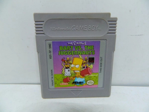 Bart Vs The Juggernauts Simpsons Original Completa Game Boy (Usado)