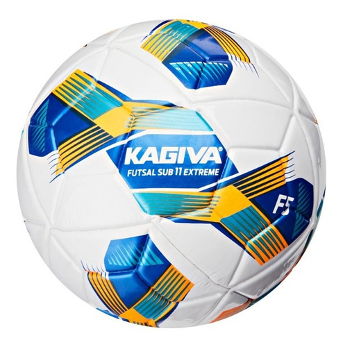 Bola Futsal F5 Extreme Sub 11 Kagiva Cor Branco, Azul e Laranja