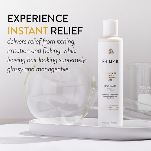 Shampoo Philip B Antifloke Relief Lite 220ml Para Couro Cabe