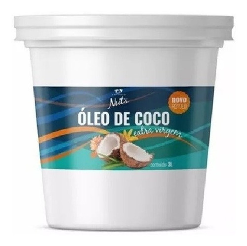 Oleo De Coco Extravirgem Nut's Balde 3 Lts