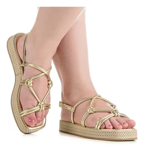 Sand lia Feminina Espadrille Confort vel Papete Original