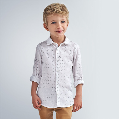 Camisa Manga Larga Estampada Mini Niño Mayoral