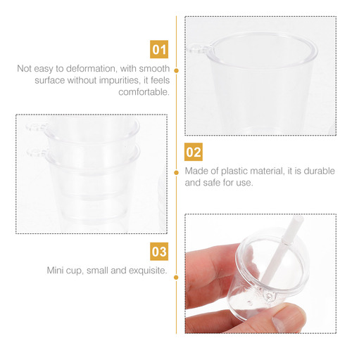 Vasos Transparentes De Plástico, 10 Unidades, Modelos Mini C